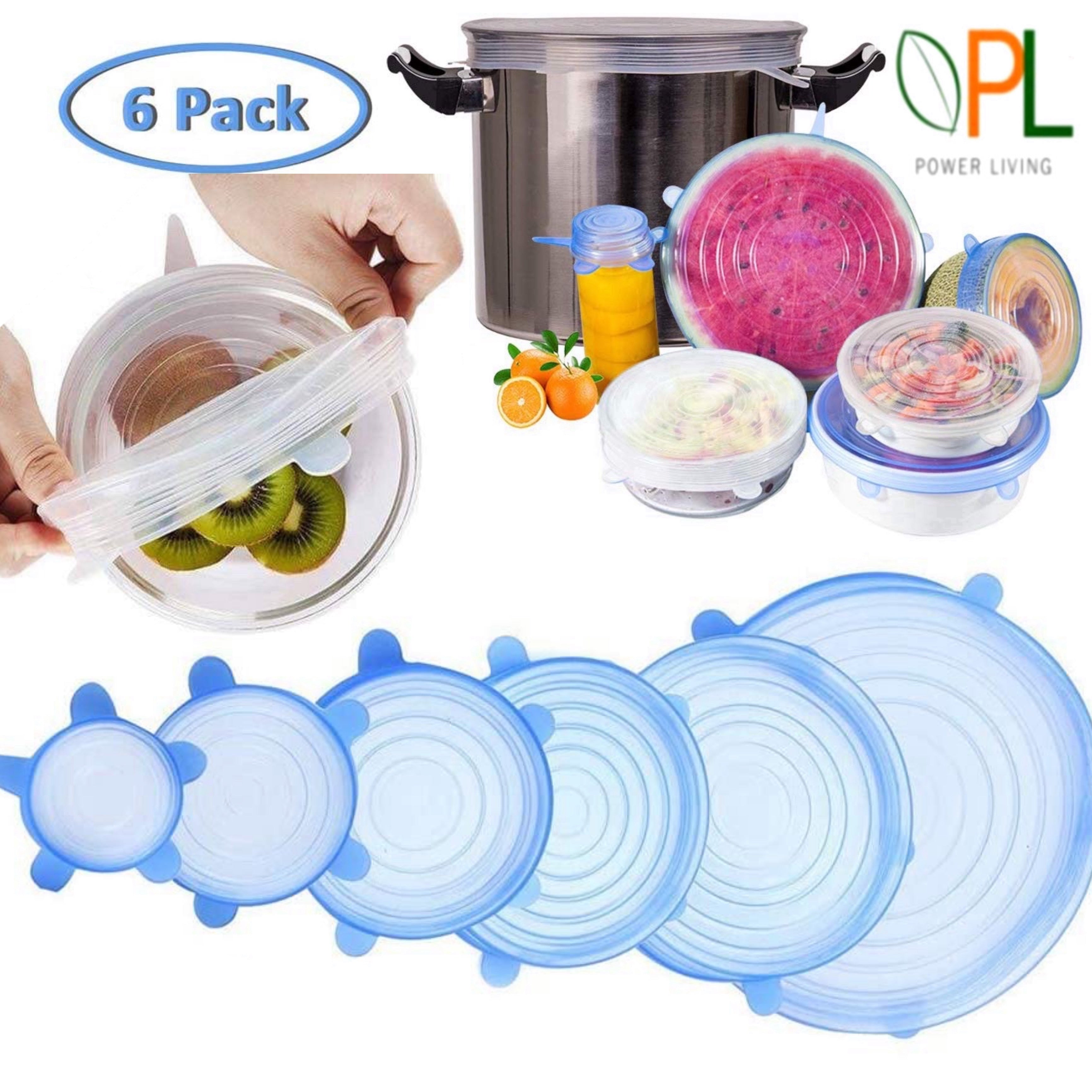 Pack of 6 Stretch Silicone Lids