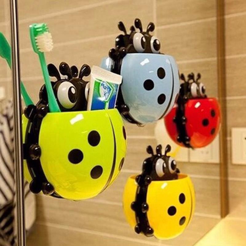 Ladybug Wall Toothbrush Holder