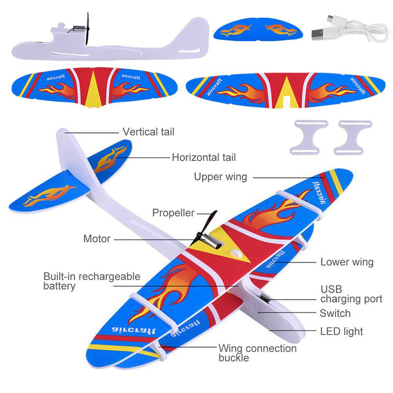 Airplanes Capacitor Electric Hand Launch Throwing Glider Aircraft