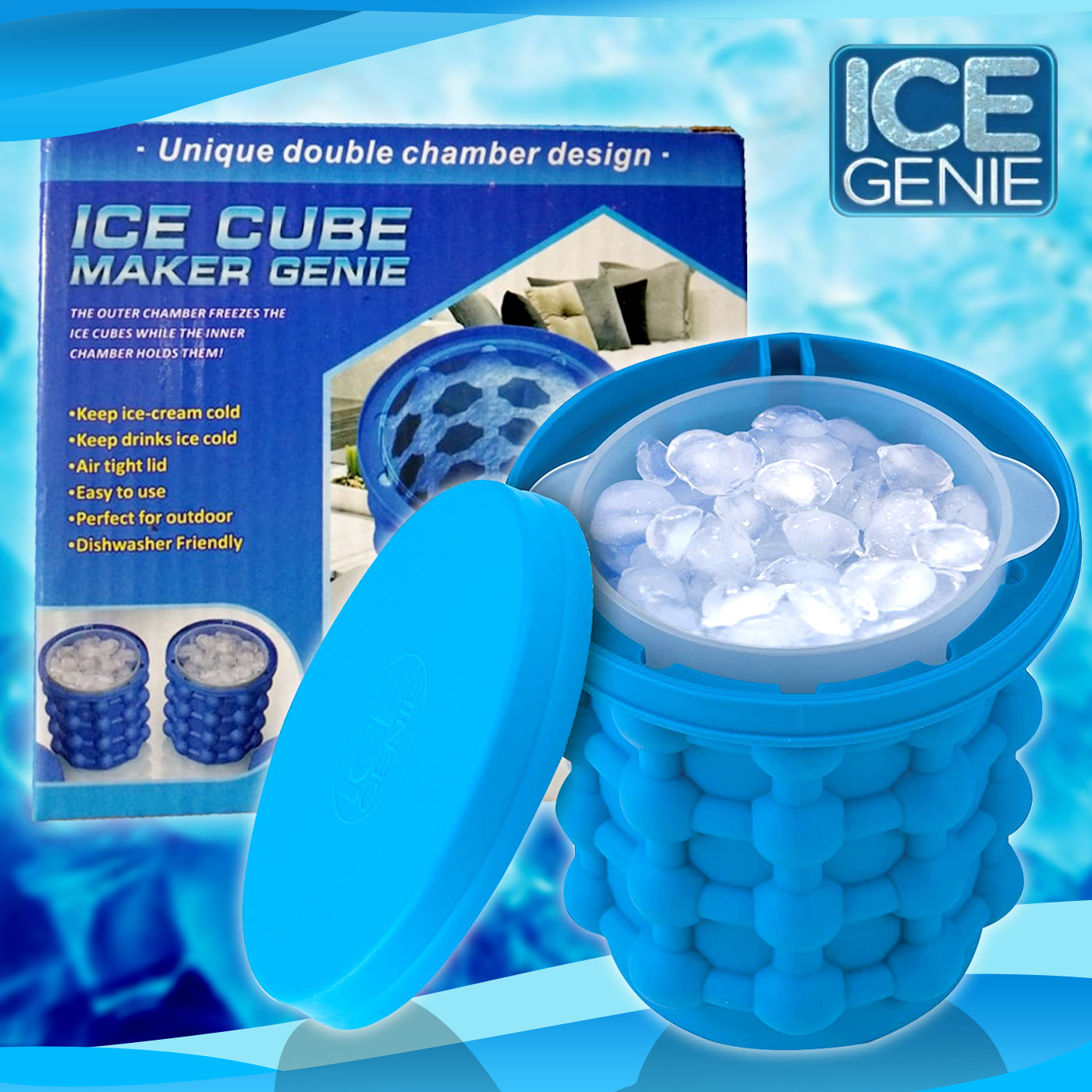 Silicone ICE GENIE Ice Cube Maker