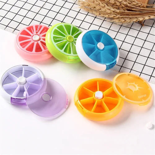 Portable Pill Box Round Shape