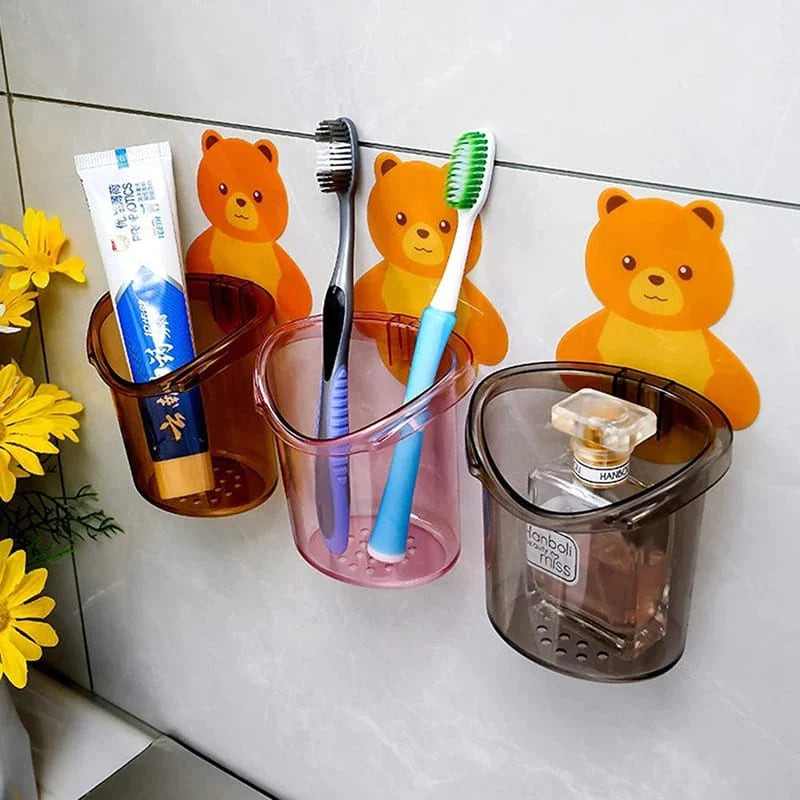 Toothbrush Holder Bear Storage