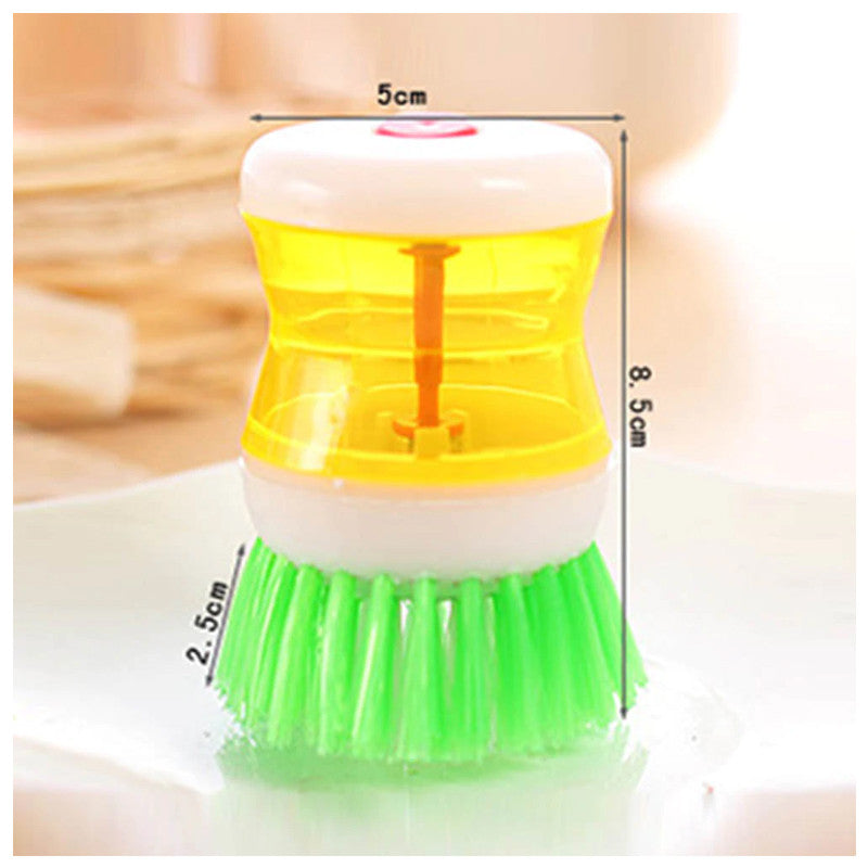 Dish Brush With Liquid Soap Dispenser