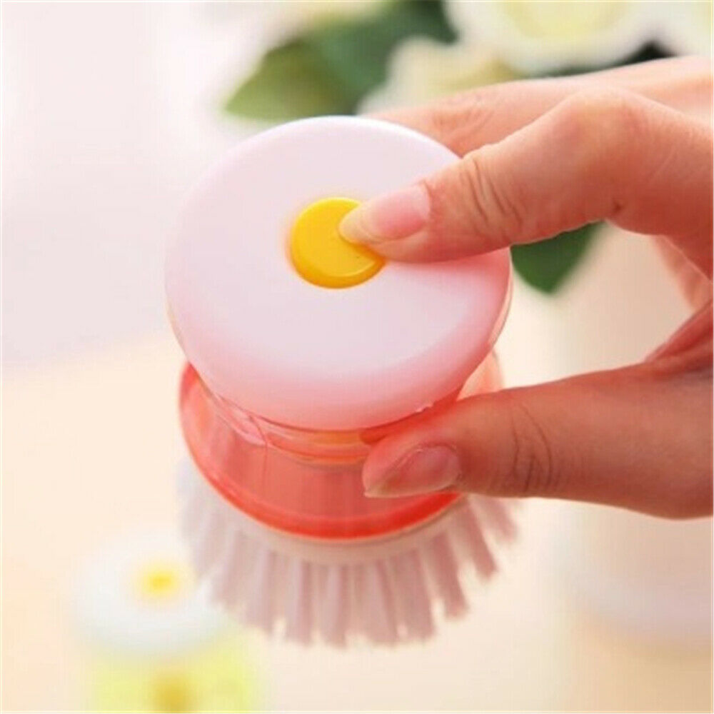 Dish Brush With Liquid Soap Dispenser